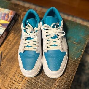 White and Blue Sneakers